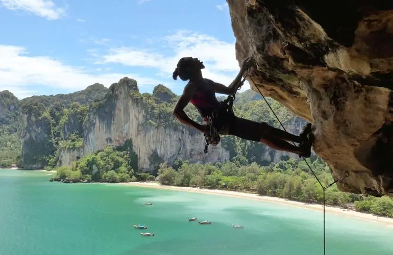 Rock Climbing at Railay Beach Krabi
