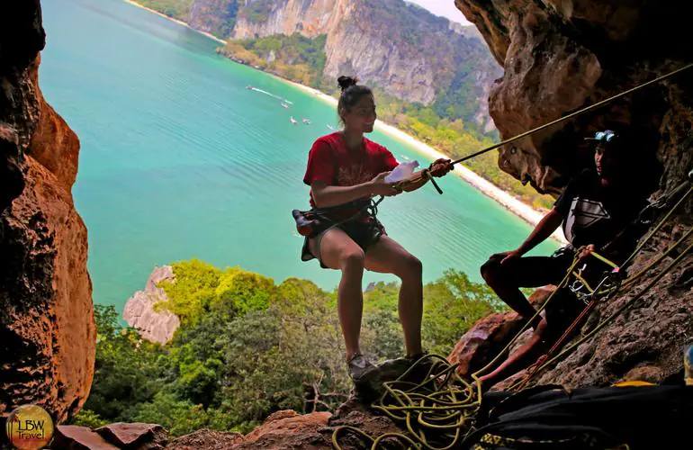 Rock Climbing at Railay Beach Krabi