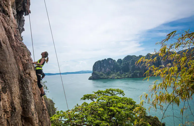 Rock Climbing at Railay Beach Krabi