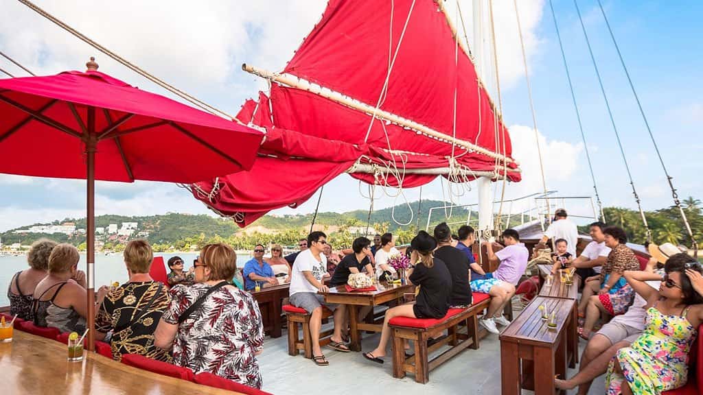 Koh Samui Sunset Dinner Cruise With Red Baron Chinese Sailboat