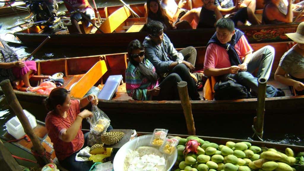 floating market, damnoen saduak