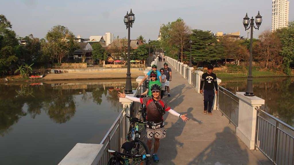 chiang mai, city bike, bike tour, sunset