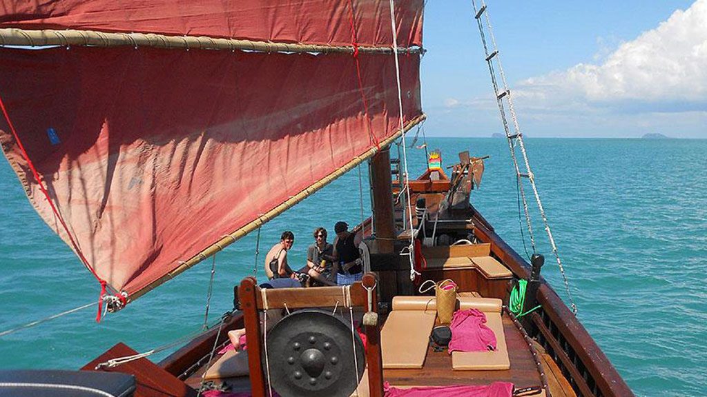 chantara junk boat, koh samui, koh phangan