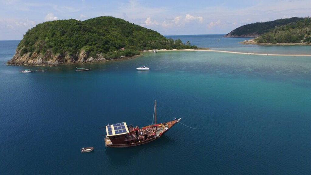 chantara junk boat, koh samui, koh phangan