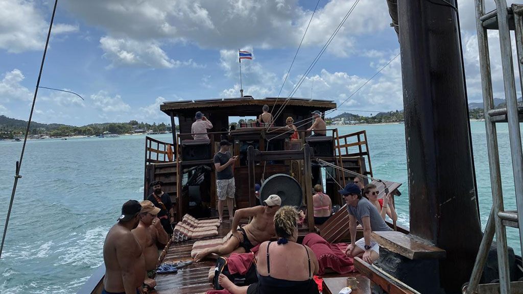 chantara junk boat, koh samui, koh phangan
