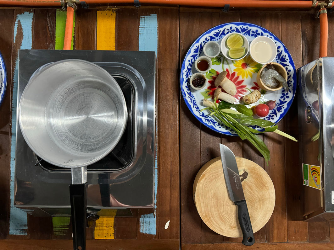 Hands-on Thai Cooking Class near Wat Pak Nam