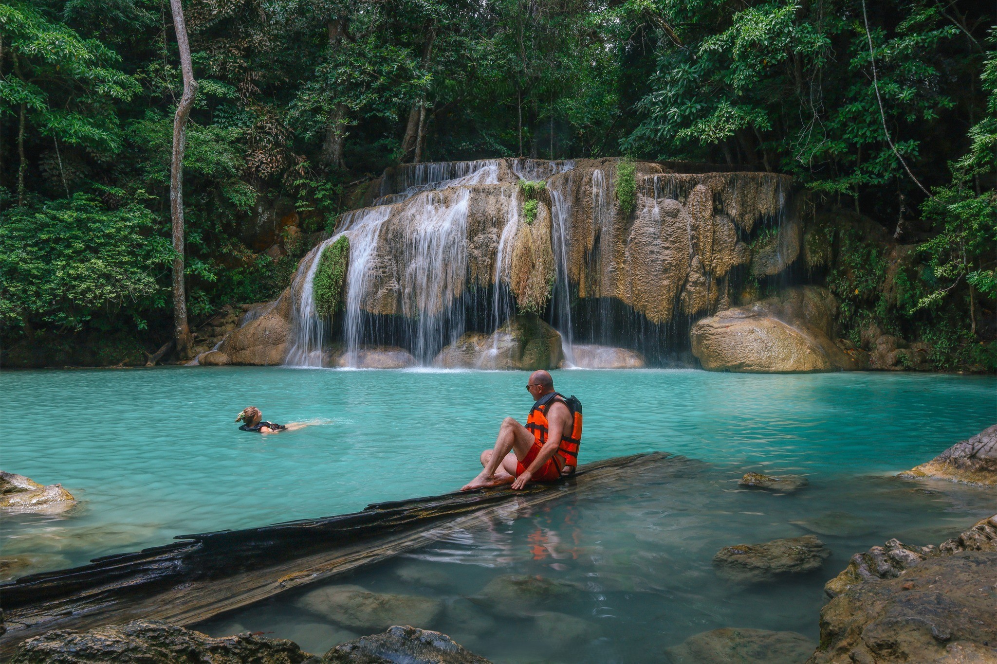 Kanchanaburi Erawan waterfall