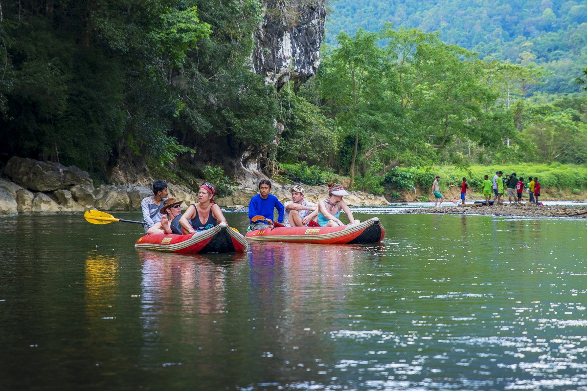 Canoeing Along The Sok River