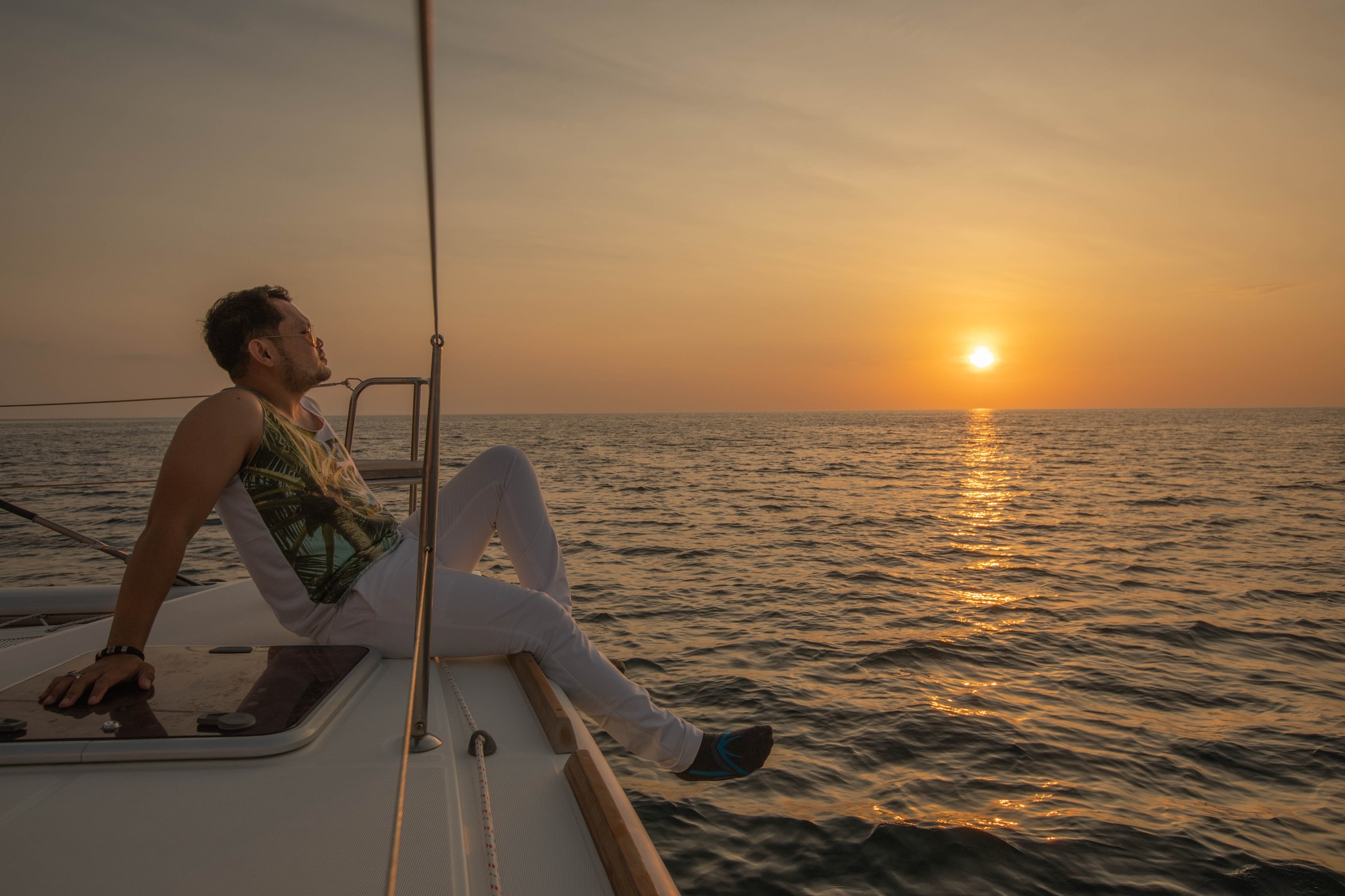 Golden Sunset Sailing Around Koh Lipe yacht cruise