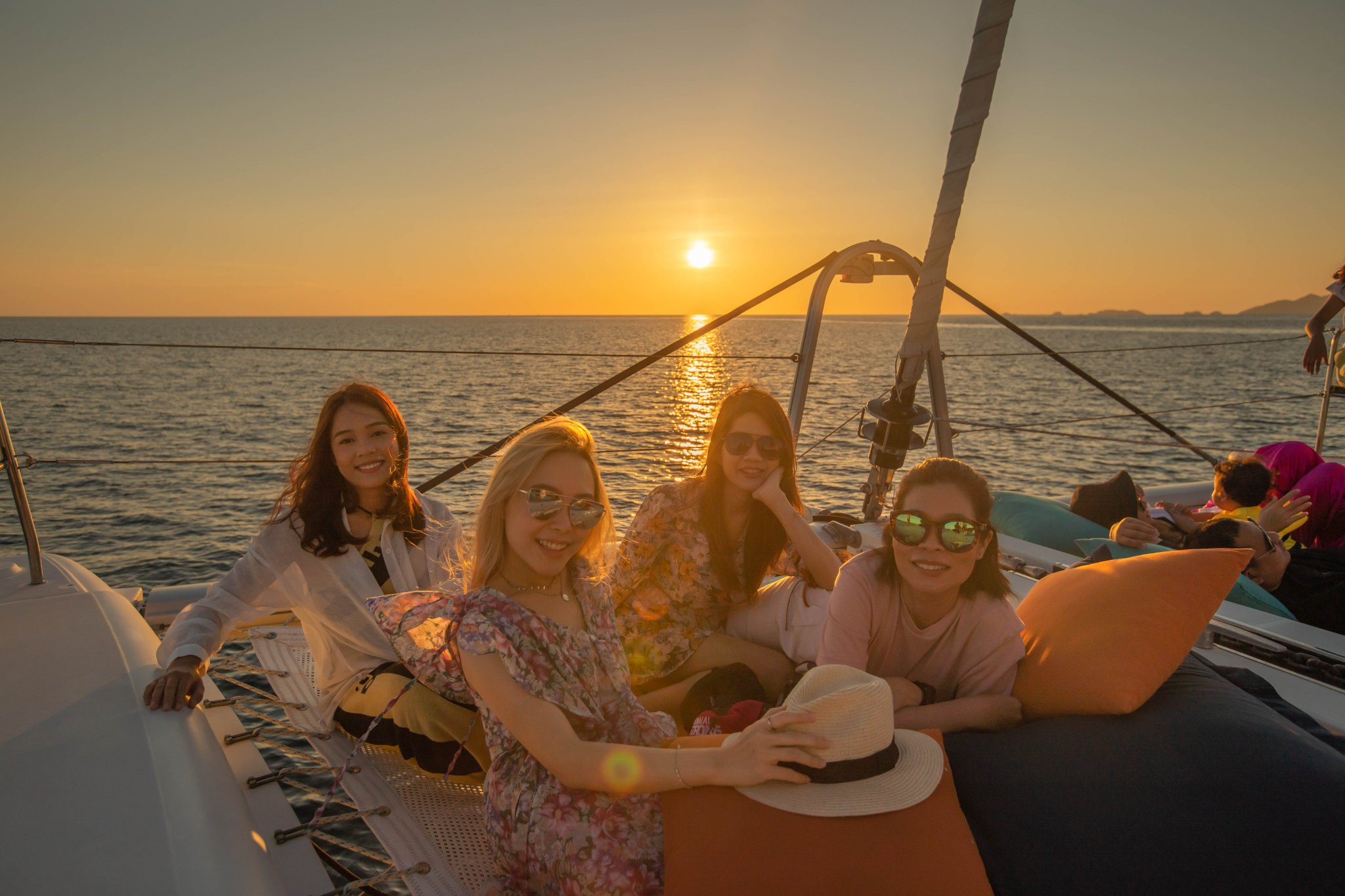 Golden Sunset Sailing Around Koh Lipe yacht cruise