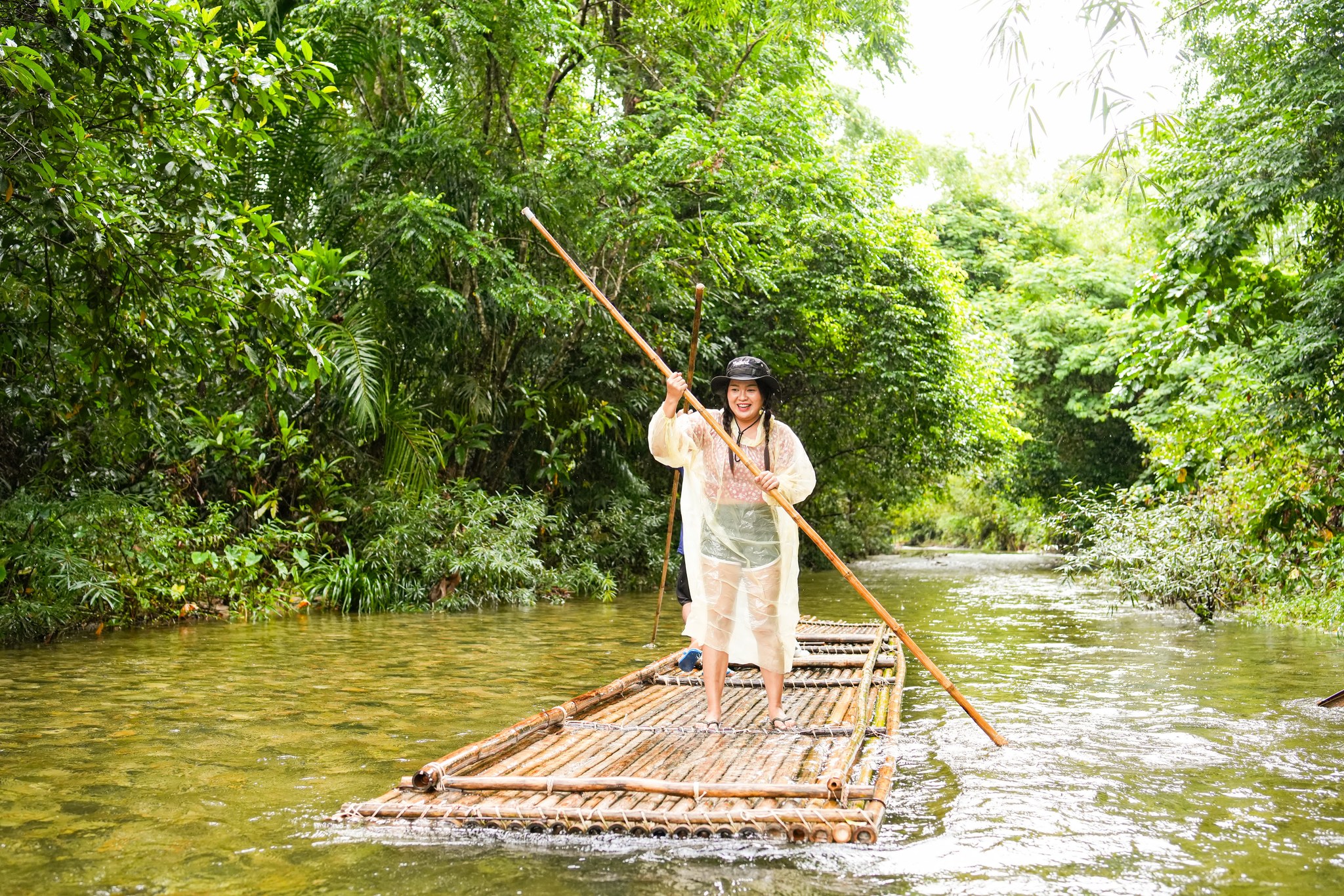 Tropical bamboo rafting Khao Lak