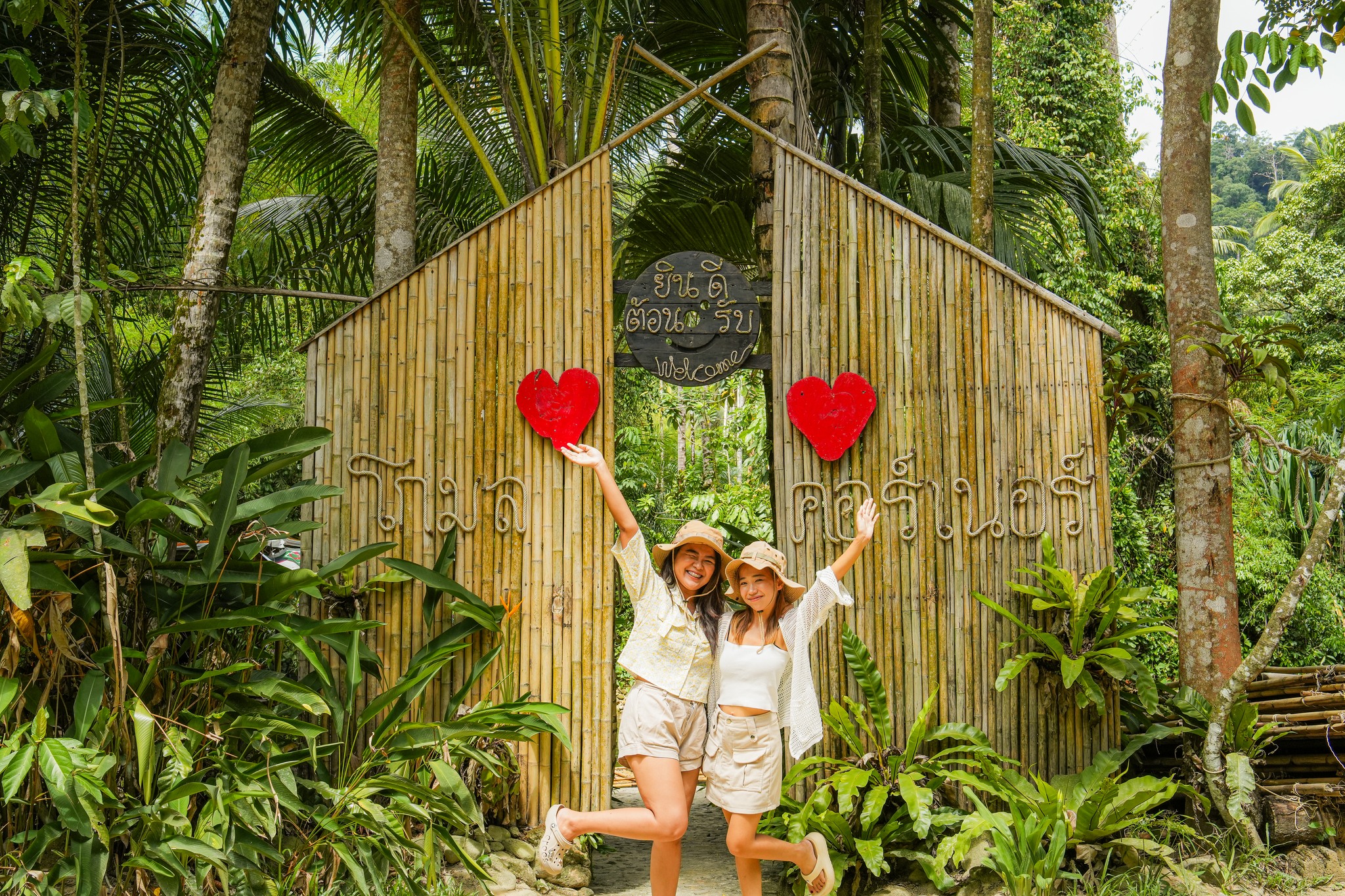 Tropical bamboo rafting Khao Lak