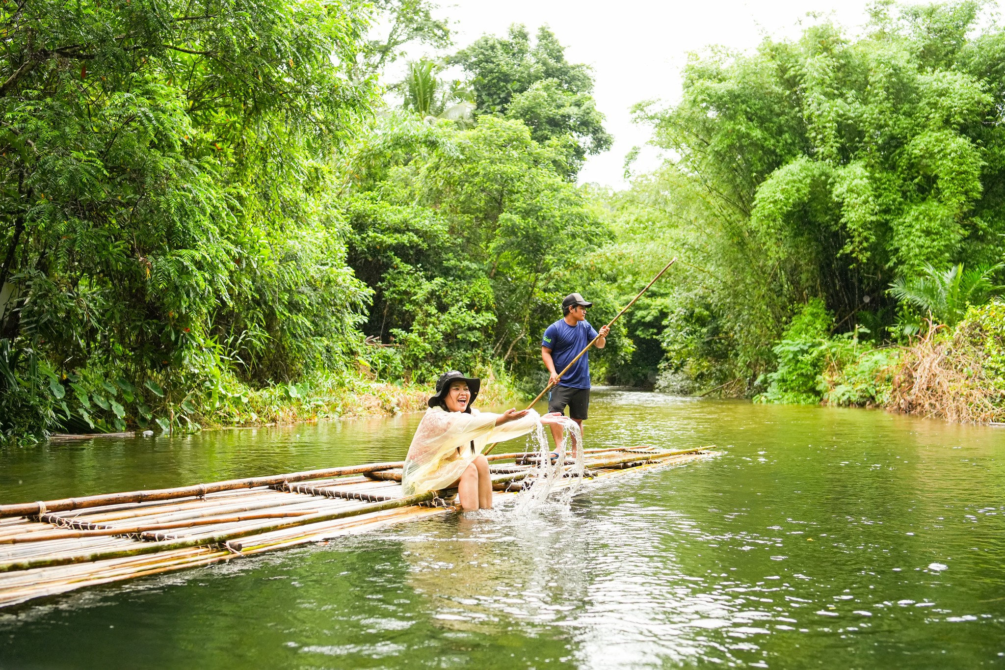 Tropical bamboo rafting Khao Lak