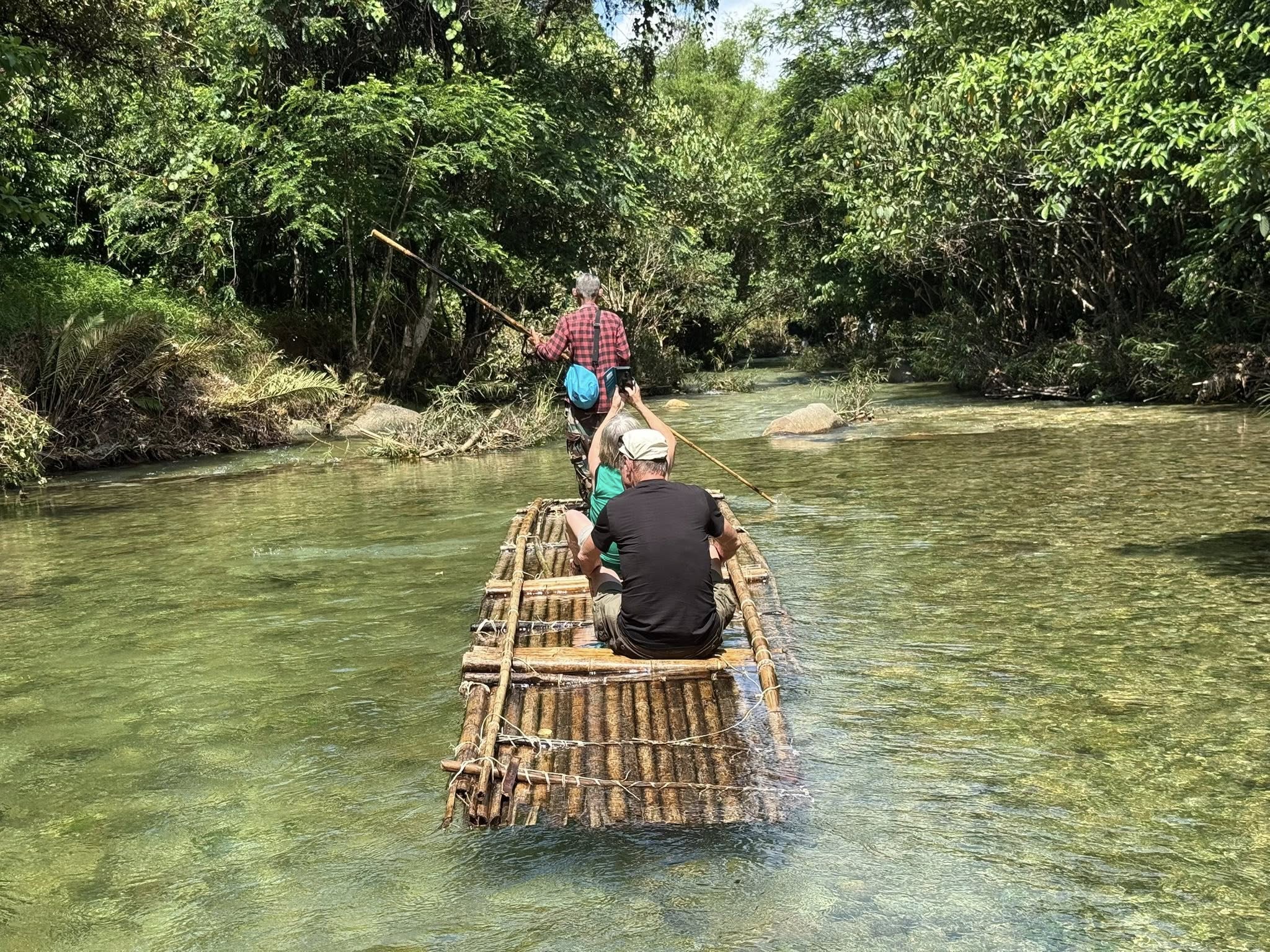 Tropical bamboo rafting Khao Lak