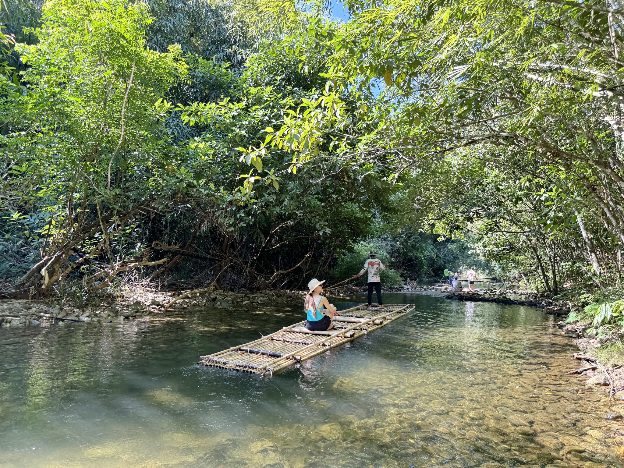 Tropical bamboo rafting Khao Lak