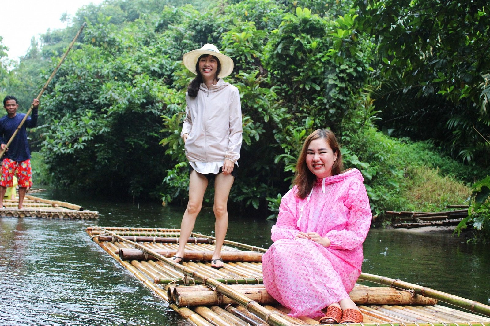 Tropical bamboo rafting Khao Lak