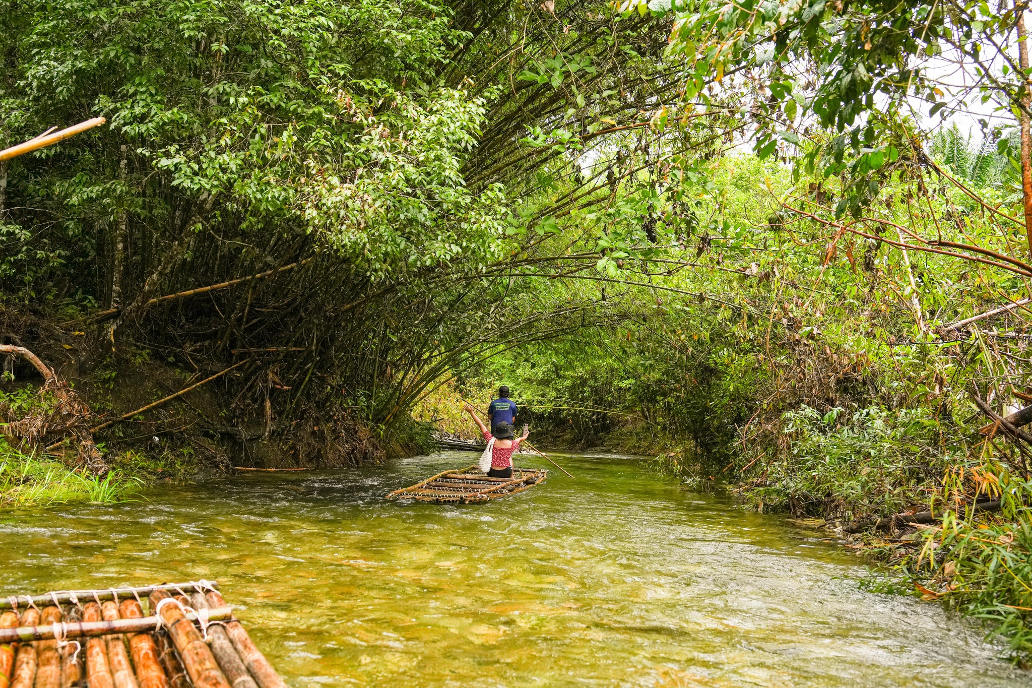 Tropical bamboo rafting Khao Lak