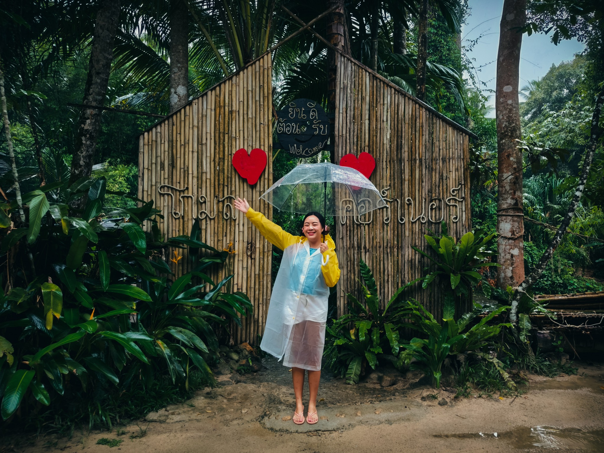 Tropical bamboo rafting Khao Lak