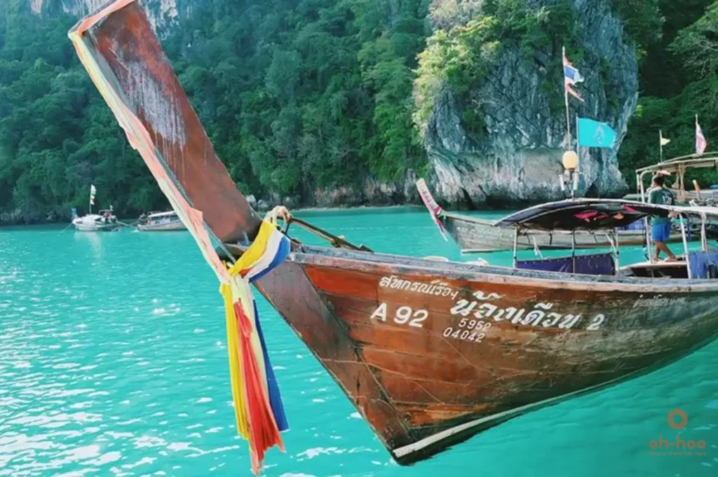 traditional Thai longtail boat engine, Koh Hong, Krabi tour
