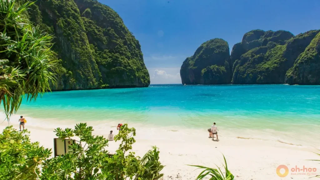 Turquoise water and limestone cliffs at Maya Bay on a Phi Phi Island tour, one of the best Phuket tours