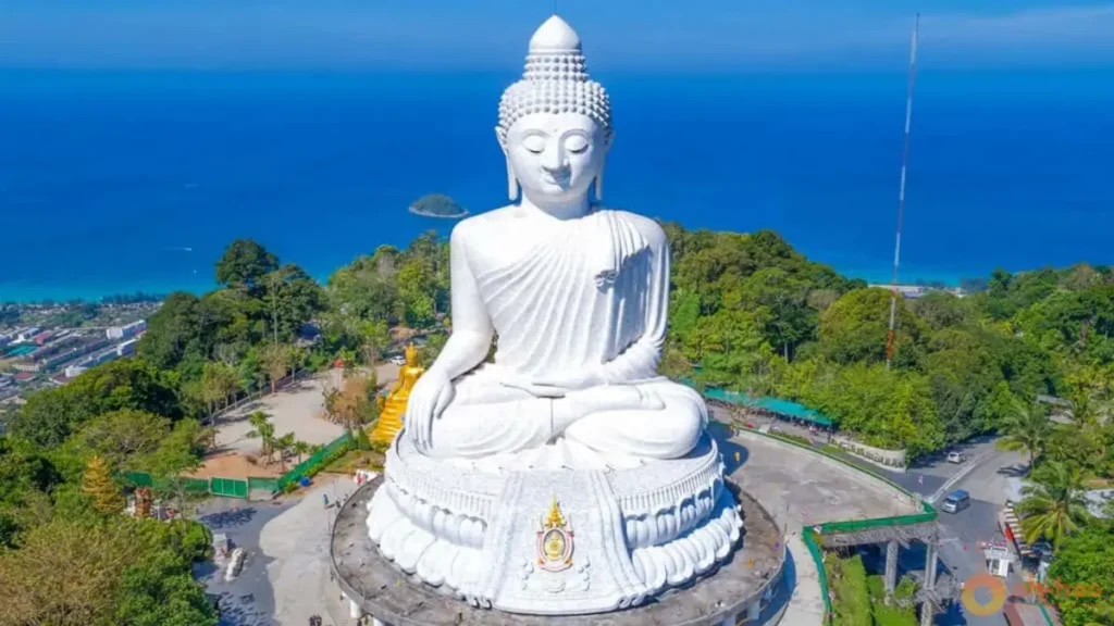 Big Buddha overlooking Phuket and the Andaman Sea, a cultural landmark featured in this Phuket travel guide