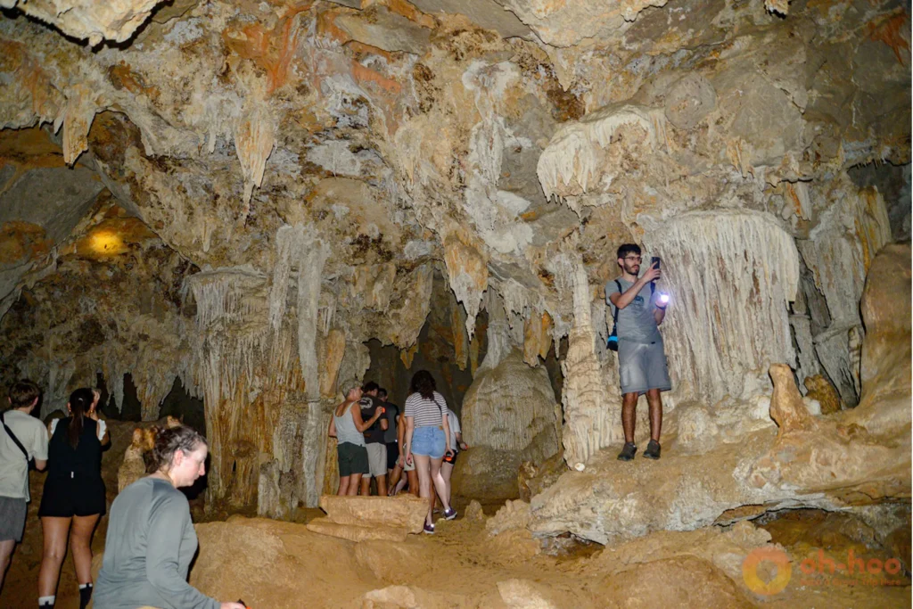 Guided cave exploration tour at Khao Sok National Park