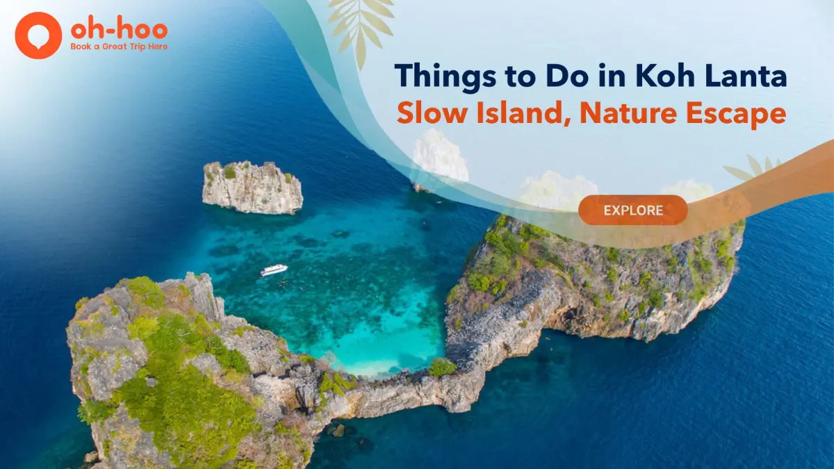 Koh Lanta things to do with turquoise Andaman Sea, limestone cliffs and tropical island scenery in Thailand