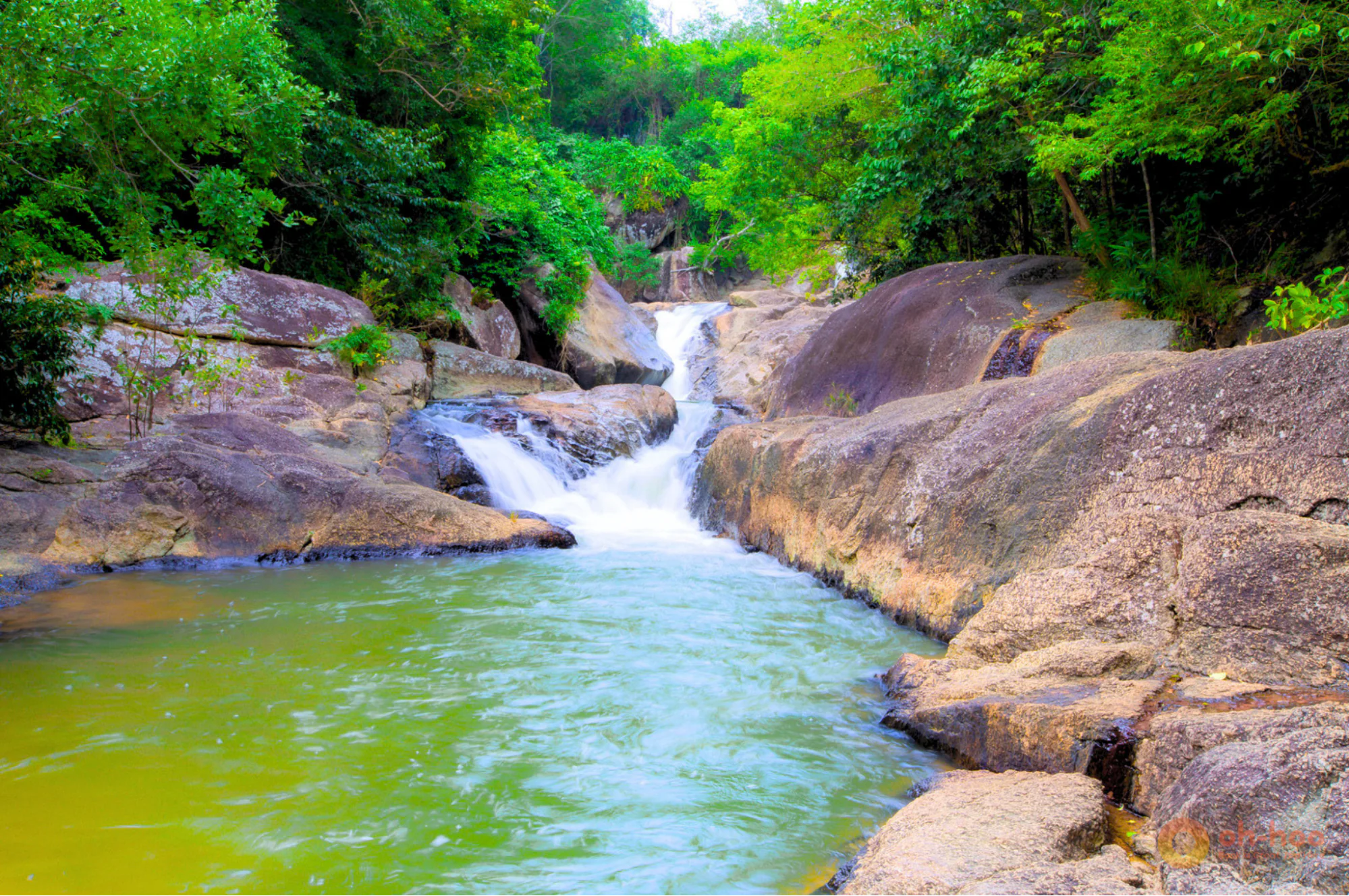 Phaeng Waterfall surrounded by tropical forest in Koh Phangan