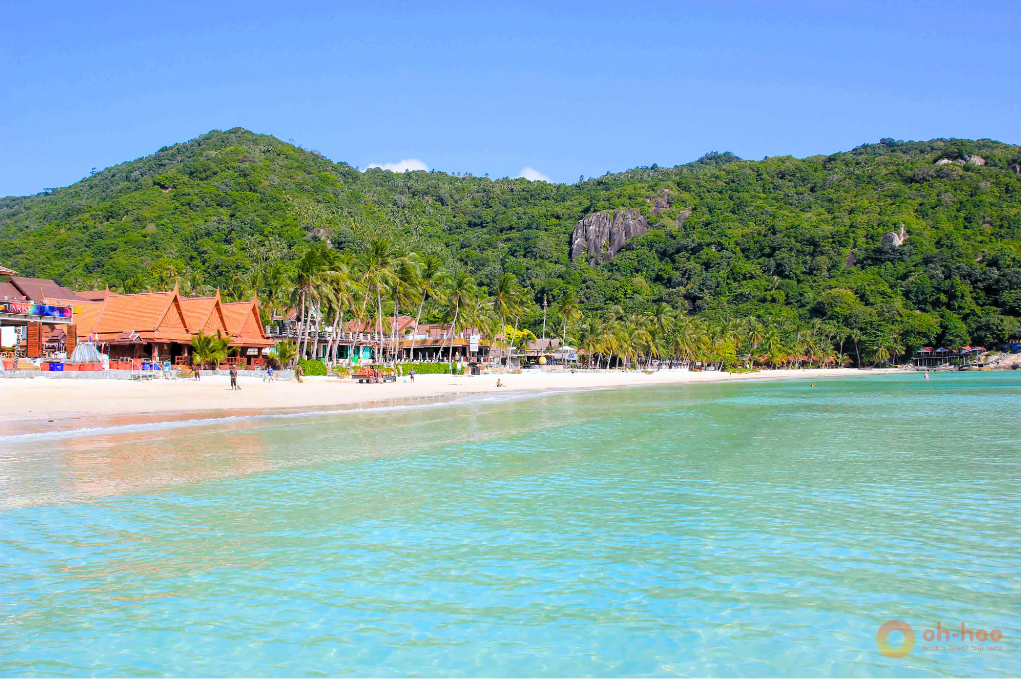 Peaceful Koh Phangan beach during a relaxed afternoon island trip