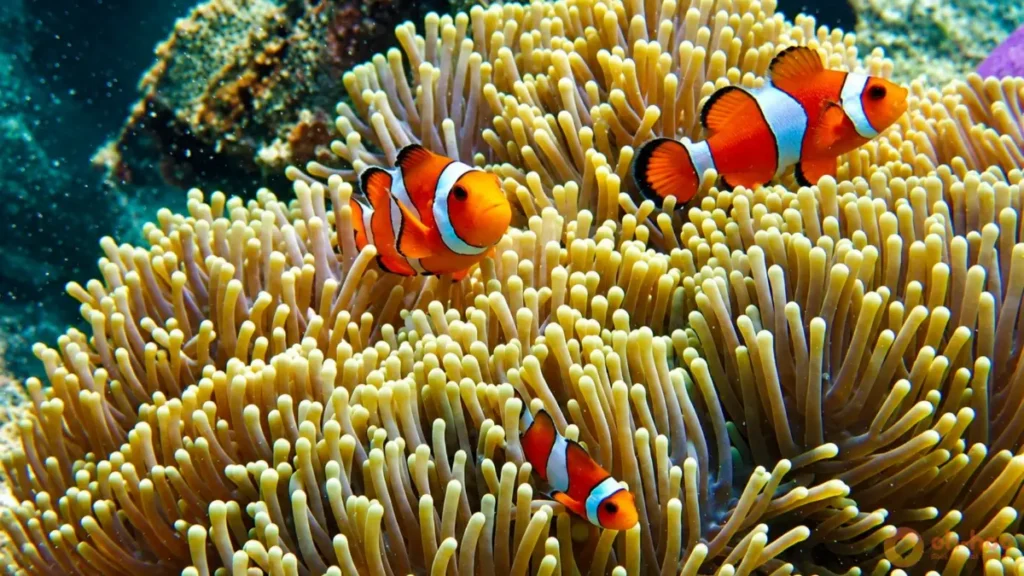Koh Lipe snorkeling with colorful clownfish and sea anemones in clear tropical water