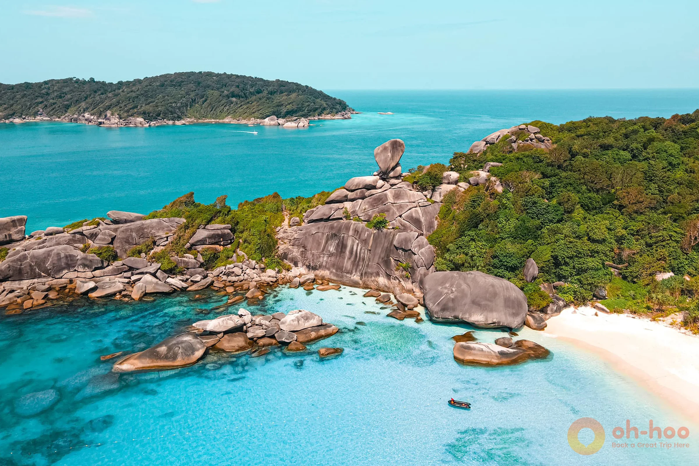 Granite boulders and turquoise water at Sailing Rock viewpoint on Similan Island
