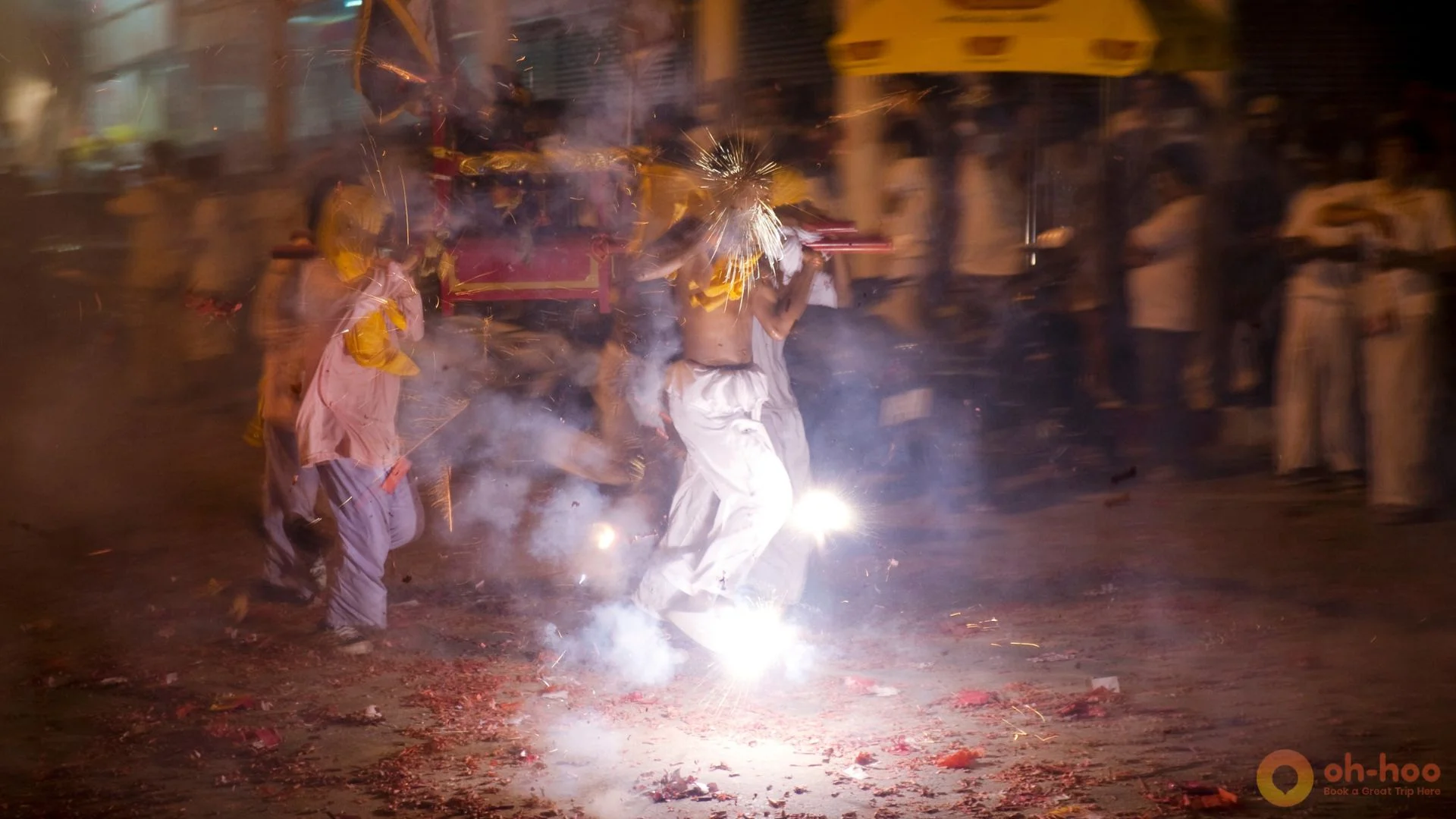 Fire-walking ceremony and procession during Phuket Vegetarian Festival