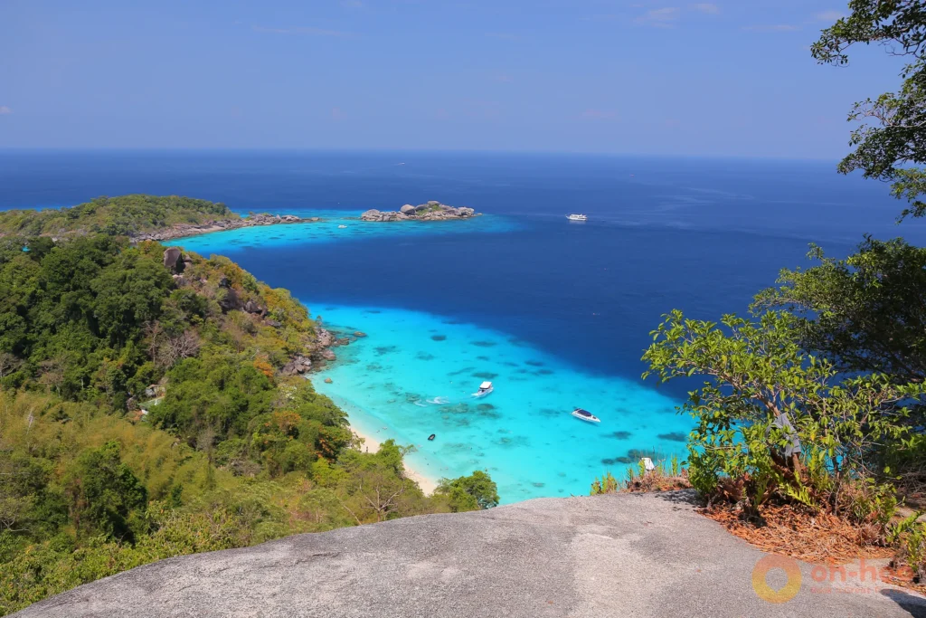 Sail Rock viewpoint above Donald Duck Bay at the Similan Islands